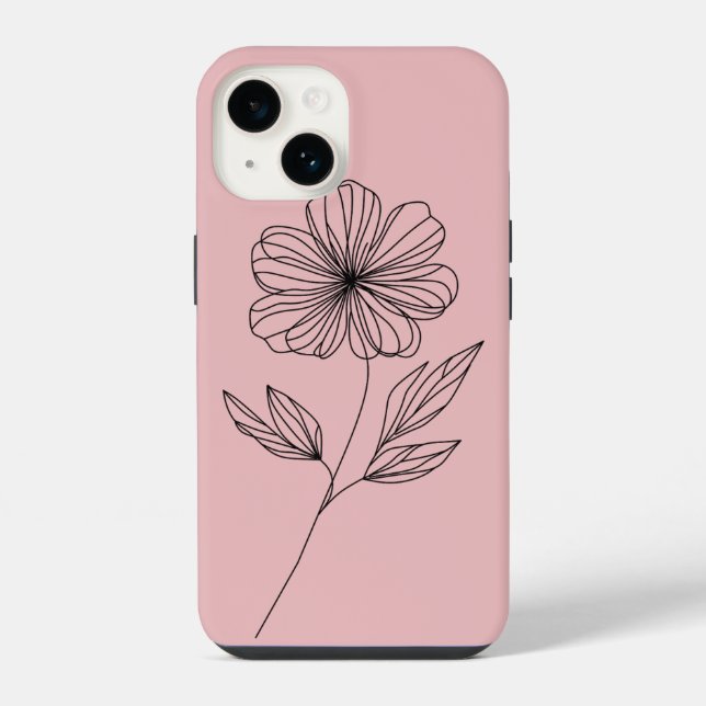 Desenho de Flor Minimalista (Verso)