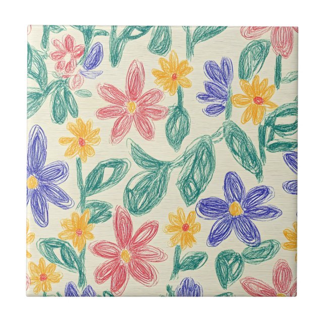 Desenho de Flor Silvestre Antiga (1) (Frente)