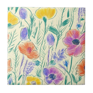 Desenho de Flor Silvestre Antiga (6)