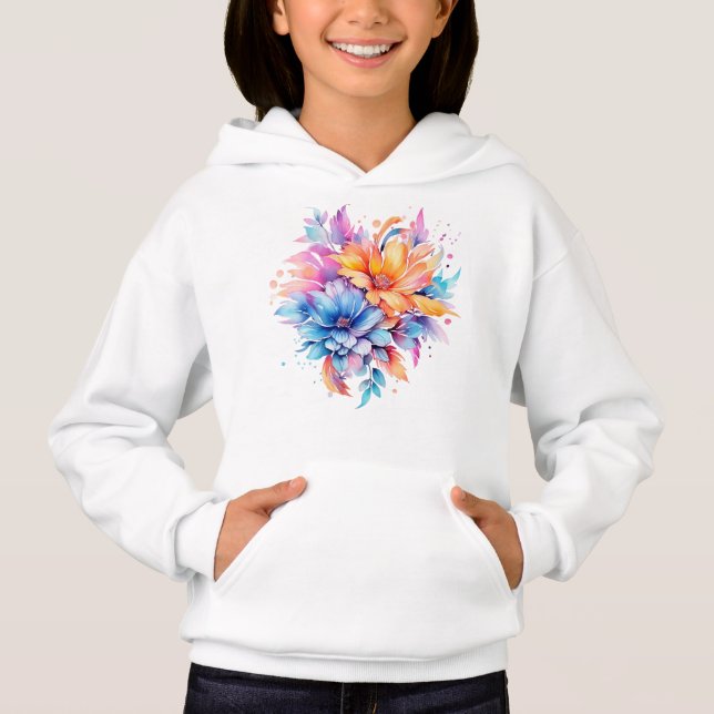 Desenho de Flores Florais em Aquarela-24683 (Frente)