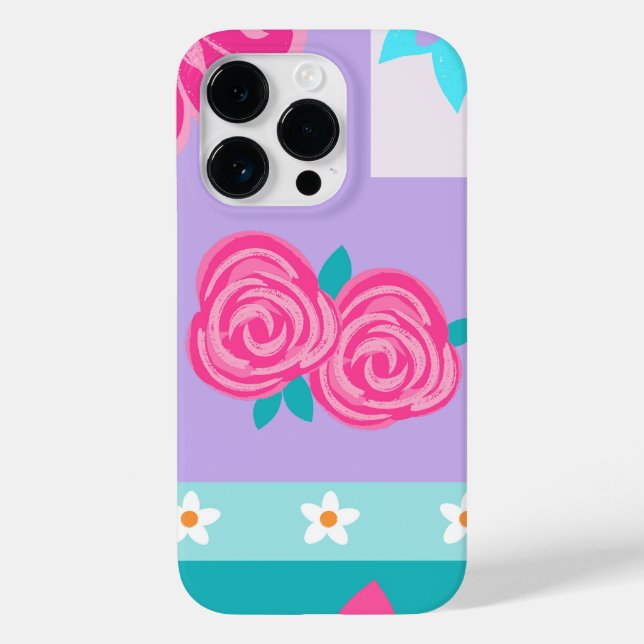 Desenho de Flores Vibrantes em Flor (Verso)