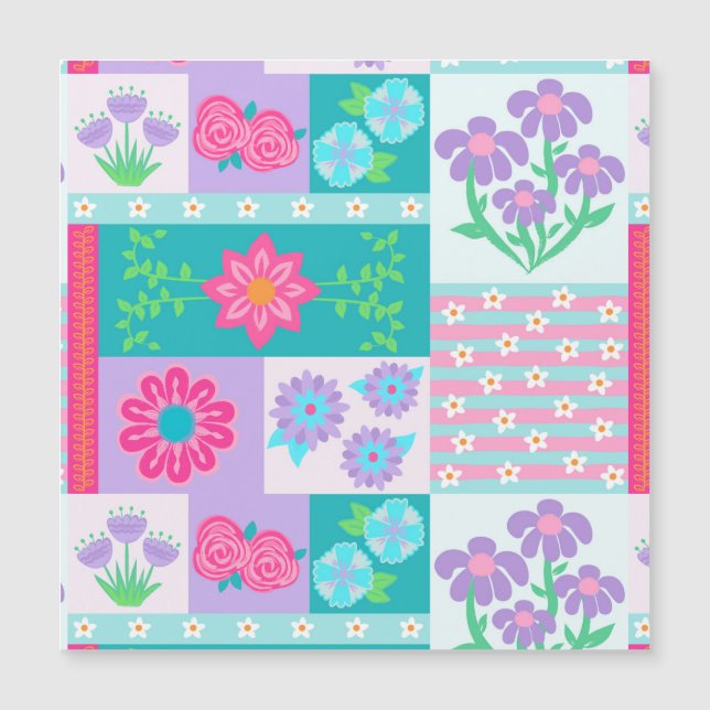 Desenho de Flores Vibrantes em Flor (Frente)