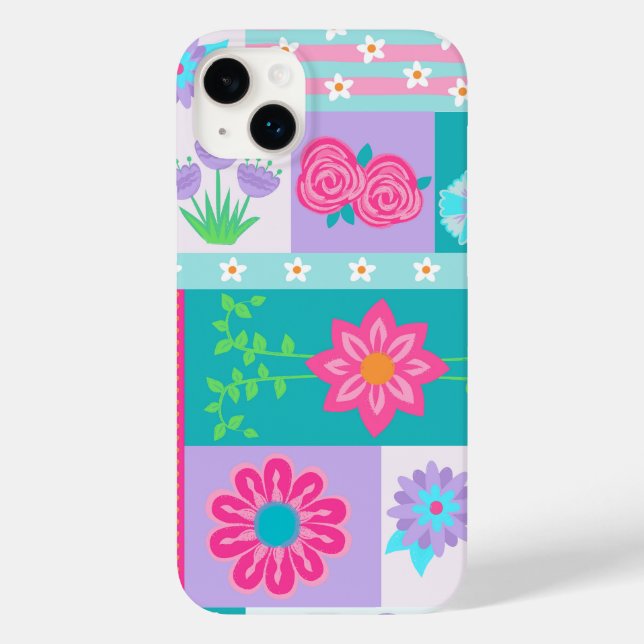 Desenho de Flores Vibrantes em Flor (Verso)