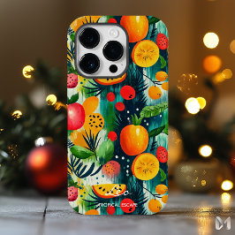 Desenho de Frutas de Fuga Tropical com Laranja e V