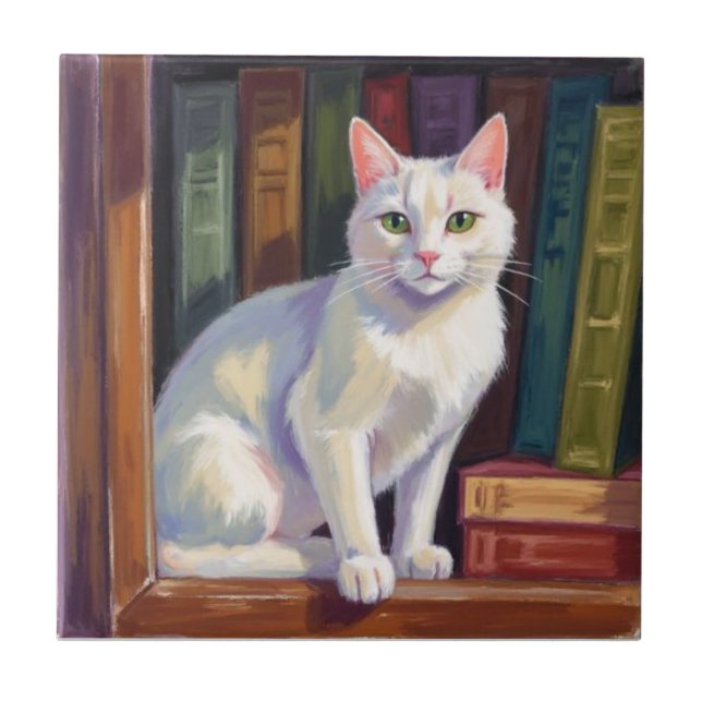 Desenho de Gato Branco (Frente)