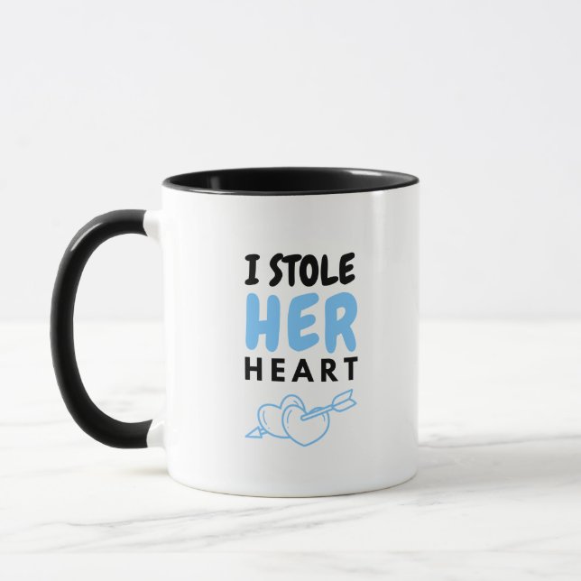 Desenho de Letra Azul Fofo de Xícara de Café (Esquerda)