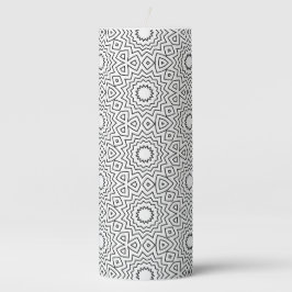 Desenho de Mandala Abstrata Seamless Preto e Branc