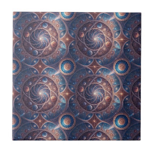 Desenho de Mandala Espiral da Galáxia Celestial em