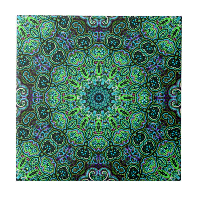desenho de Mandala Verde Esmeralda (Frente)