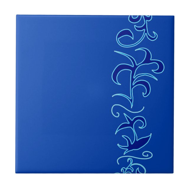 Desenho de Mão Azul Abstrato de Minimalismo (Frente)