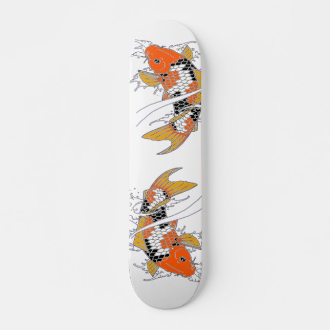 Desenho De Mão Do Cabeçote De Skate Koi (Frente)
