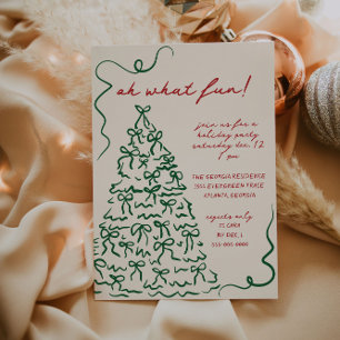 Desenho De Mão Oh Que Convite de festas De Natal D