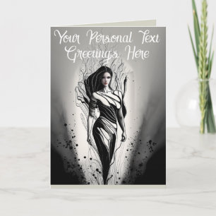 Desenho de Modelo Bonito Personalizável em Tinta d