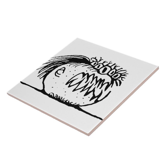 Desenho de monstro fantasma feio (Lateral)