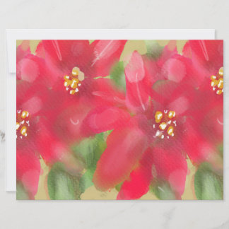 Desenho de Natal de Poinsettia Pintada de Vermelho