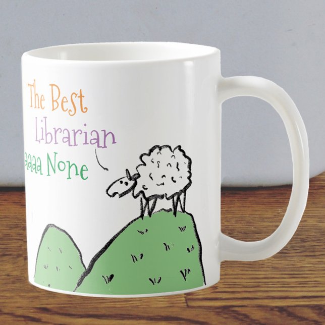 Desenho de Ovelha para Caneca de Café de Bibliotec (Criador carregado)