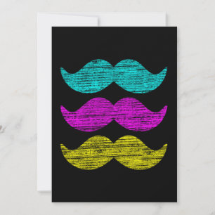 Desenho de Padrão de Bigode Retro Colorido