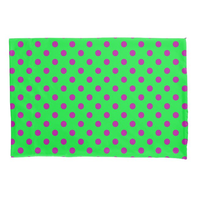 Desenho de padrão de bolinhas roxas em verde  (Frente)