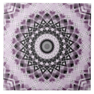Desenho de padrão de mandala geométrico violeta e