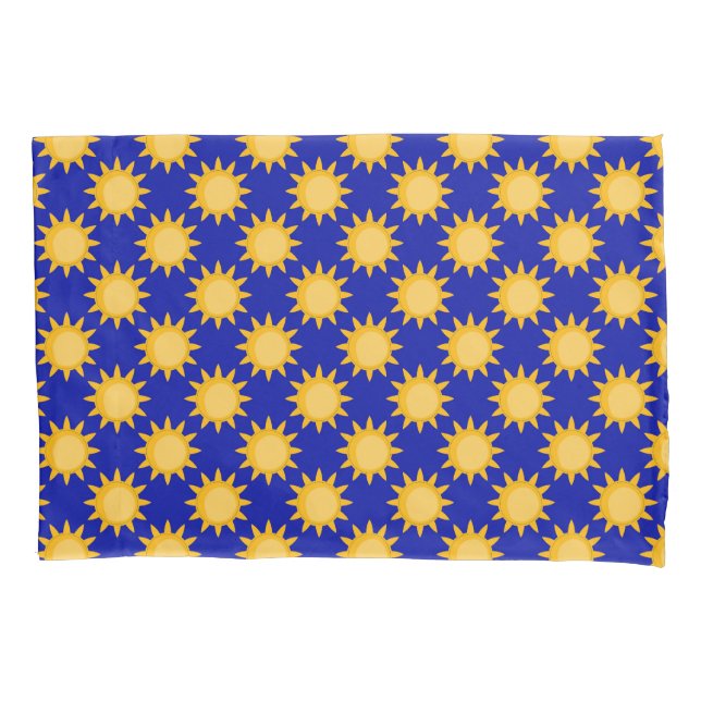 Desenho de padrão de sol brilho no azul  (Frente)