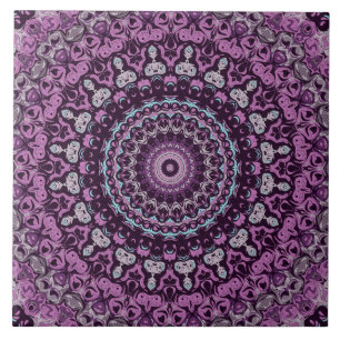 Desenho de Padrão Mandala Roxo e Lavanda