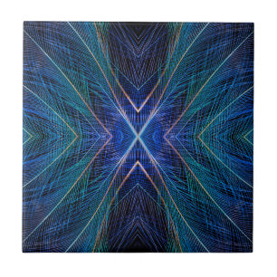 Desenho de Pena Fractal Azul