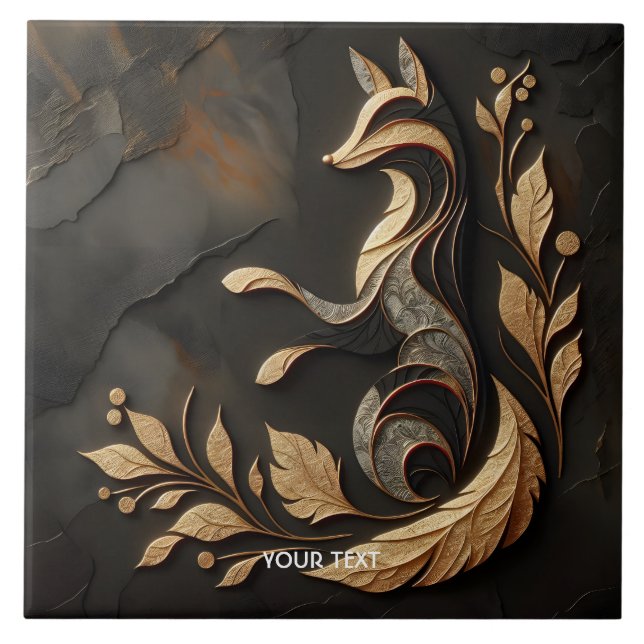 Desenho de Raposa Elegante Fantasia (Frente)