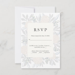 desenho de RSVP de casamento elegante no canto das