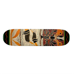 Desenho de skate de folclore tribal Maori