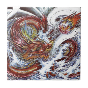 Desenho de Tatuagem de Dragão Japonês