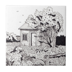 Desenho de Tinta de Caneta Botânica do Jardim Botâ