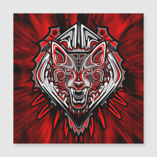 Desenho de Totem Tribal Haida de Lobo
