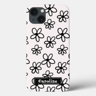 desenho de um telefone personalizado branco e pret