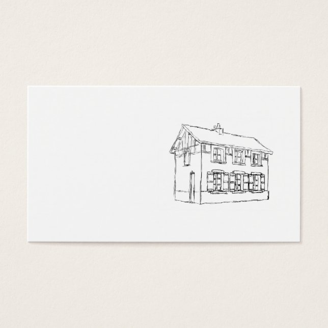 Desenho de uma Casa Velha, com Shutters. (Frente)