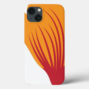 desenho de uma planta com folhas laranja e roxa