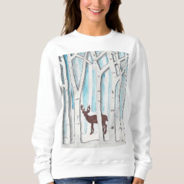 desenho de Veado de Inverno em um Capuz / Suéter