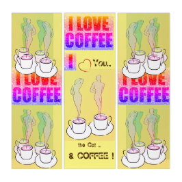 Desenho divertido do Coffeehouse Wall Triptych