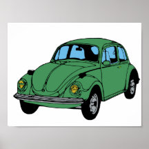 Desenho Do Carro Hippie, Papel Poster (Matte) De V