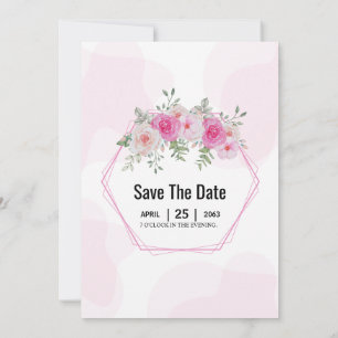 Desenho Do Cartão De Convite Floral De Casamento S