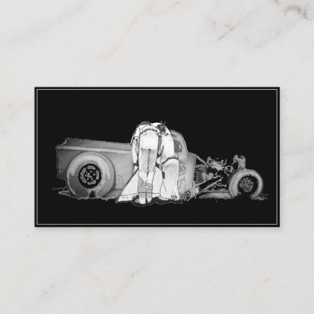 Desenho Do Casal Antigo E Do Cartão de visita (Frente)