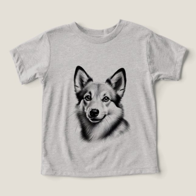 Desenho do Lundehund norueguês (Design frontal)