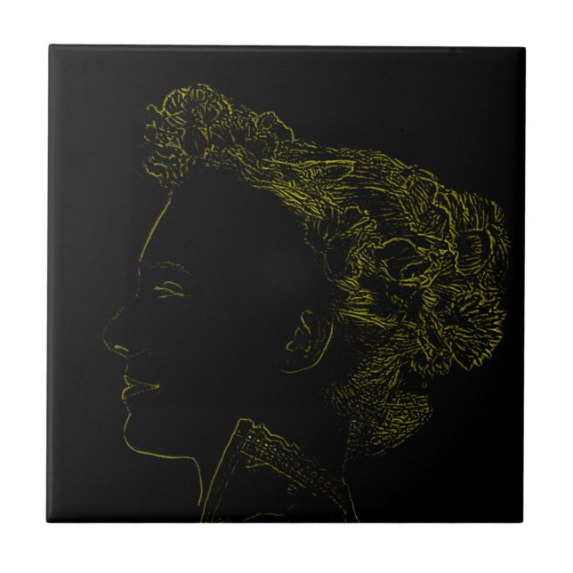 Desenho do Minimalismo Desenho Dama Cabeça (Frente)
