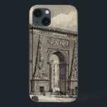 Desenho do Monumento Porte Santo-Denis<br><div class="desc">Um excelente de Porte Santo-Denis, um monumento francês localizado na cidade de Paris. Construído em 1672 para substituir um portão na parede da cidade, este desenho mostra o arco triunfal em seus primórdios. Isso seria um presente de excelente para alguém que gosta de viagem ou gosta de cultura francesa.</div>