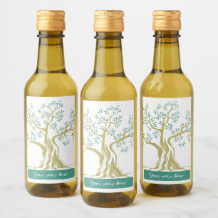 Desenho do rótulo do vinho personalizado da árvore