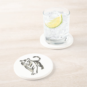 Desenho do Tigre Andando - Design da Porta copos