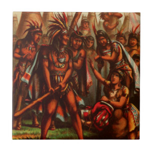 Desenho do vintage: Pocahontas, princesa indiana