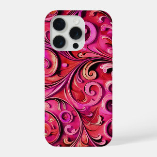 Desenho floral Art Nouveau Rosa Enferrujada