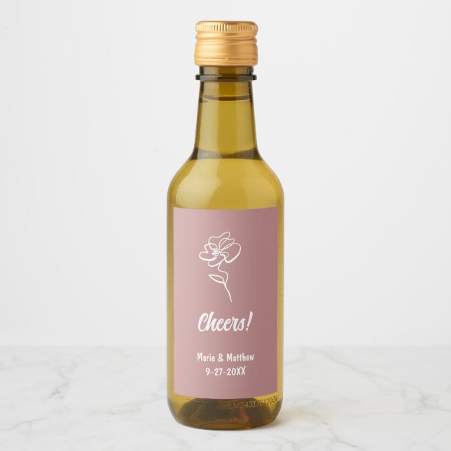 Desenho Floral Clássico e Elegante Dusty Rosa (Frente)