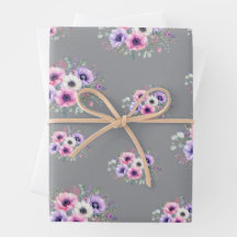 desenho floral de anêmona em aquarela