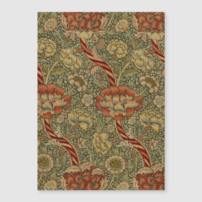 Desenho Floral em Damask de William Morris Wandle  (Frente)